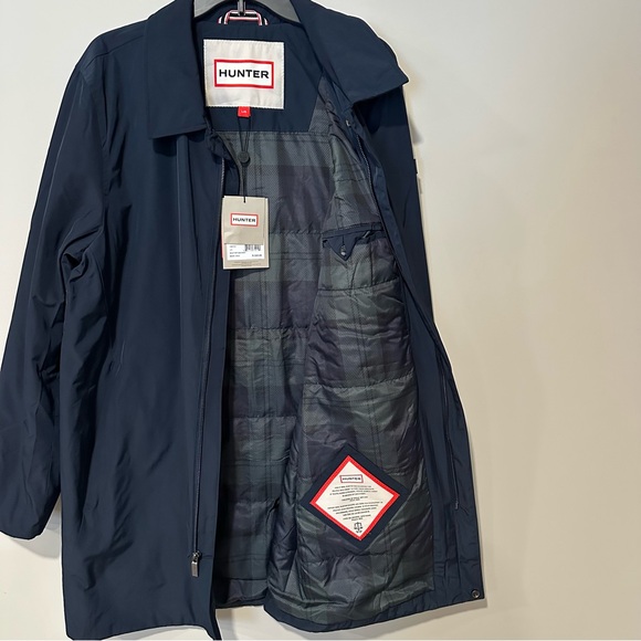 Hunter Men’s Castle Cloak Jacket XL Navy Insulated Lightweight Rain Jacket NWT - Picture 7 of 12